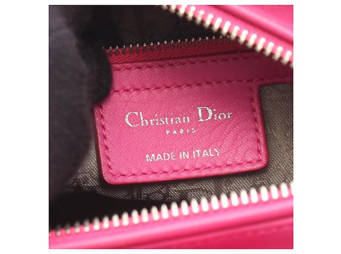 mala Christian Dior Lady Dior Medium Cannage Rosa - vista 4