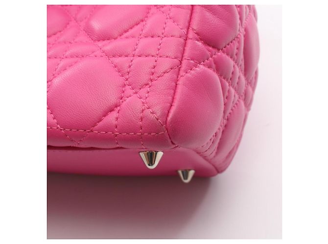 mala Christian Dior Lady Dior Medium Cannage Rosa - vista 8