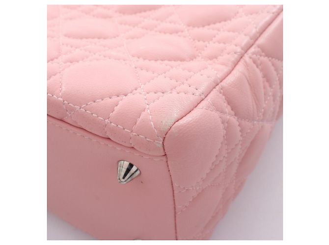 Borsa Christian Dior Lady Medium Cannage Rosa - vista 11