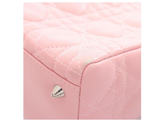 Borsa Christian Dior Lady Medium Cannage Rosa - vista 13