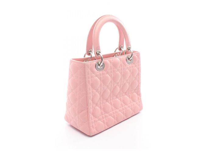 Borsa Christian Dior Lady Medium Cannage Rosa - vista 2
