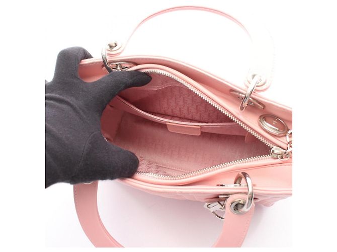 Borsa Christian Dior Lady Medium Cannage Rosa - vista 3