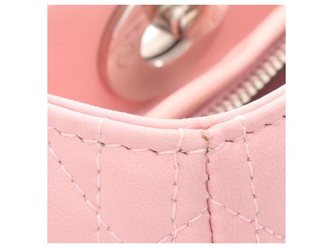 Borsa Christian Dior Lady Medium Cannage Rosa - vista 5