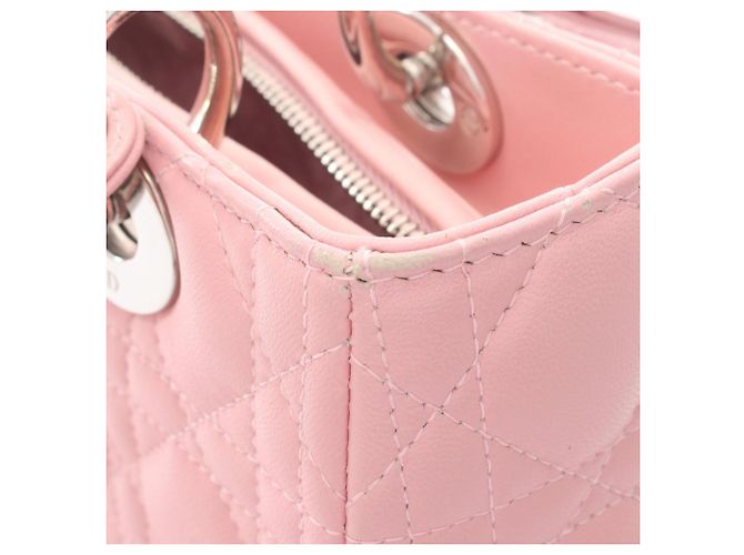 Borsa Christian Dior Lady Medium Cannage Rosa - vista 6