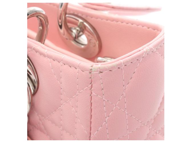 Borsa Christian Dior Lady Medium Cannage Rosa - vista 8