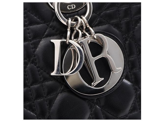 Borsa a mano 2-Way Lady Dior Large Cannage Christian Dior Nero - vista 10