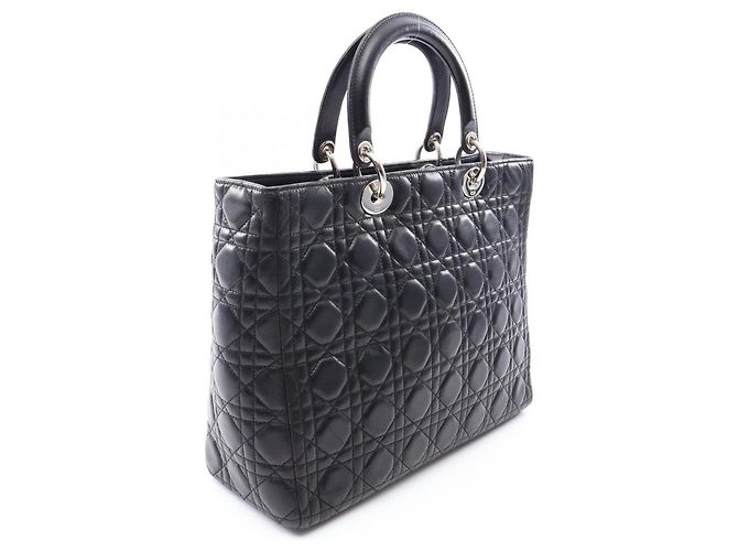 Borsa a mano 2-Way Lady Dior Large Cannage Christian Dior Nero - vista 2