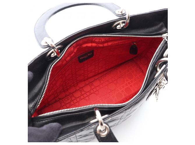 Borsa a mano 2-Way Lady Dior Large Cannage Christian Dior Nero - vista 3