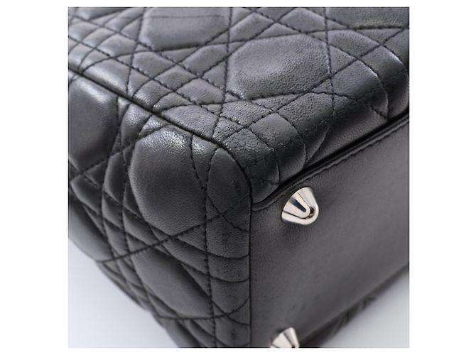 Borsa a mano 2-Way Lady Dior Large Cannage Christian Dior Nero - vista 7