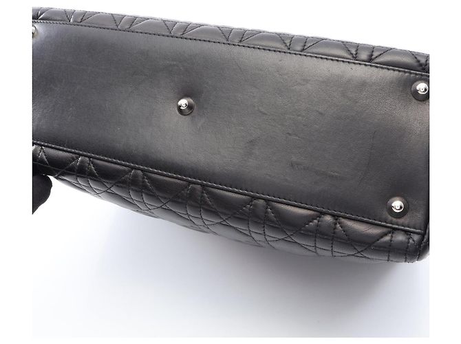 Borsa a mano 2-Way Lady Dior Large Cannage Christian Dior Nero - vista 9