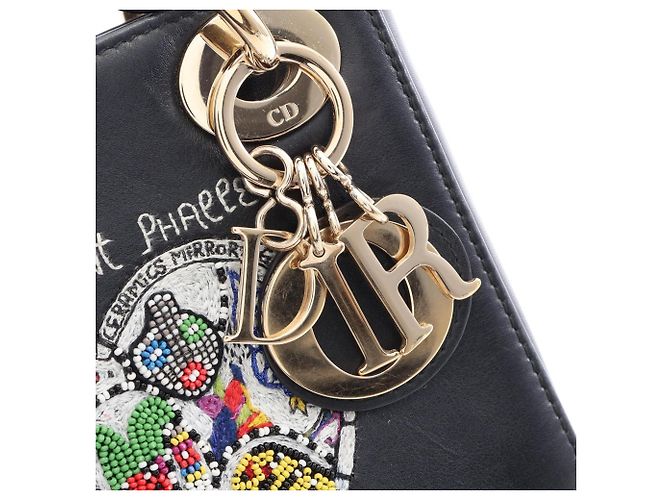 Christian Dior Dior Niki de Saint Phalle LADY DIOR MINI Borsa a mano 2WAY Nero - vista 13