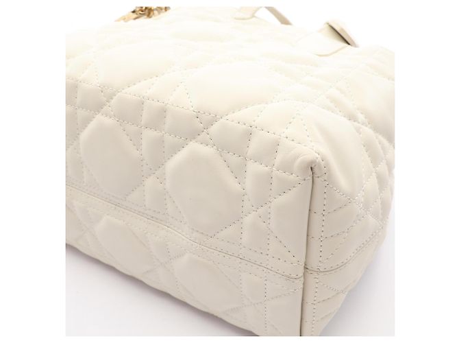 Borsa Christian Dior Dior Toujours Small Cannage Bianco - vista 7