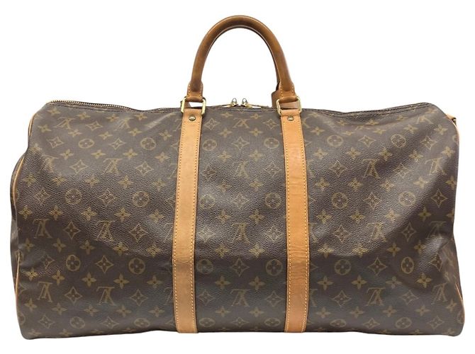Louis Vuitton Keepall Bandoulière 55 Boston Bag Marrone - vista 2
