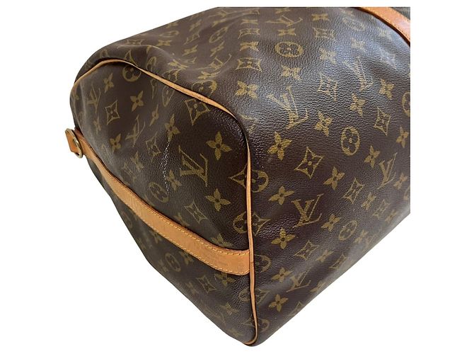 Louis Vuitton Keepall Bandoulière 55 Boston Bag Marrone - vista 6