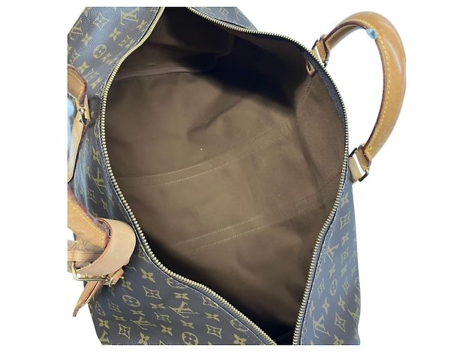 Louis Vuitton Keepall Bandoulière 55 Boston Bag Marrone - vista 8