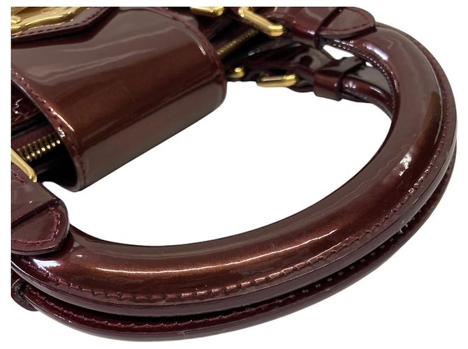 Borsa smaltata Louis Vuitton Amarante Avenue Rosso - vista 9