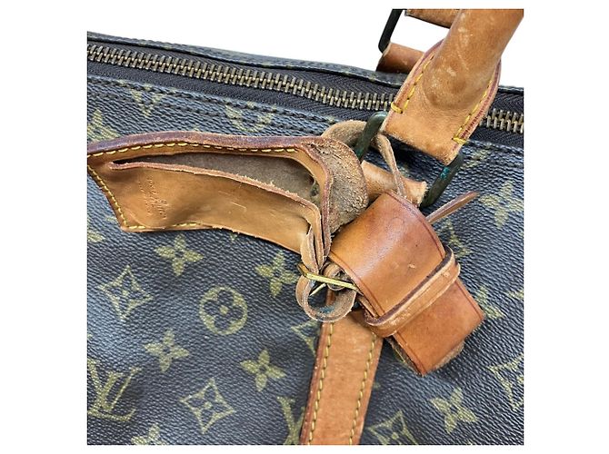 mala Louis Vuitton Keepall Bandoulière 55 Marrom - vista 9