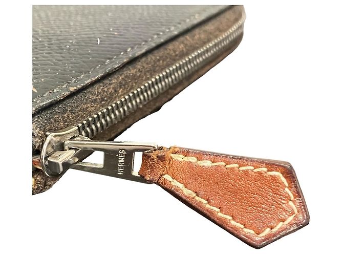 Hermès Cartera larga Hermes Azap Silk en piel Epsom negra Negro - vista 7