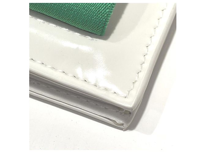 Cartera bi-fold Bottega Veneta Blanco Verde - vista 8