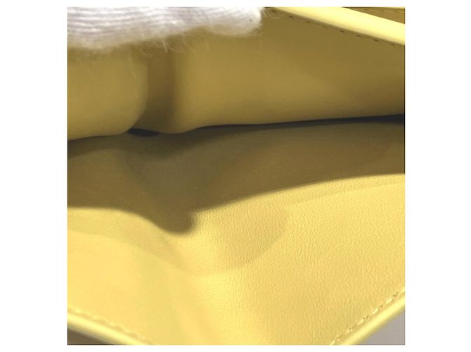 Cartera tri-fold de piel amarilla Bottega Veneta Amarillo - vista 6