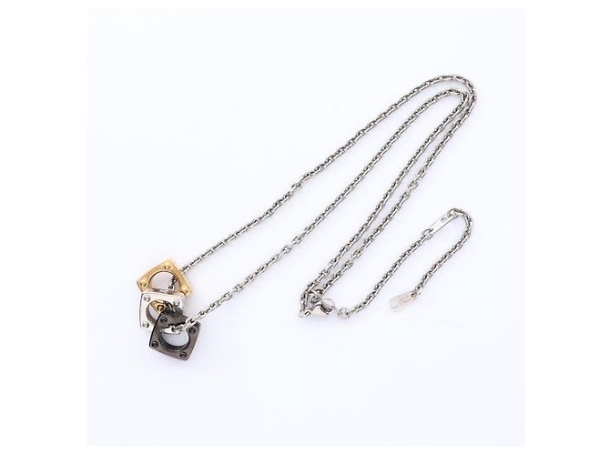 Louis Vuitton Monogram Bold Necklace Silvery Golden - view 3