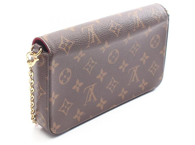 Borsa a tracolla Louis Vuitton Pochette Felicie Marrone Fuschia - vista 2