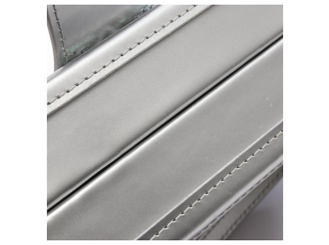 Borsa a tracolla Louis Vuitton Petite Malle Argento Bianco - vista 5