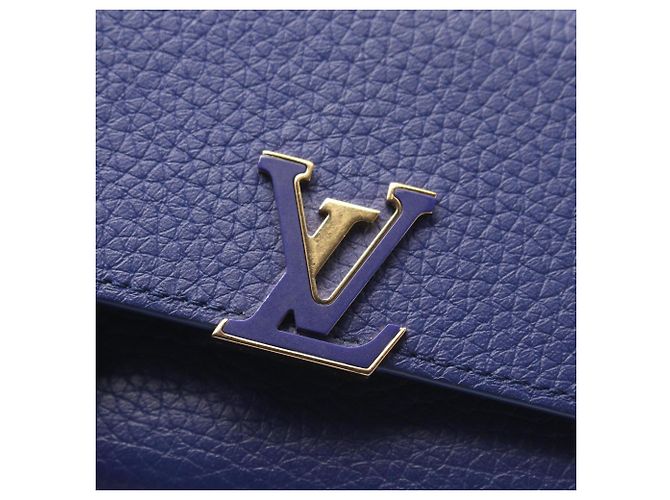 Louis Vuitton Portefeuille Capucines Compact Bi-fold Wallet Blau - Ansicht 11