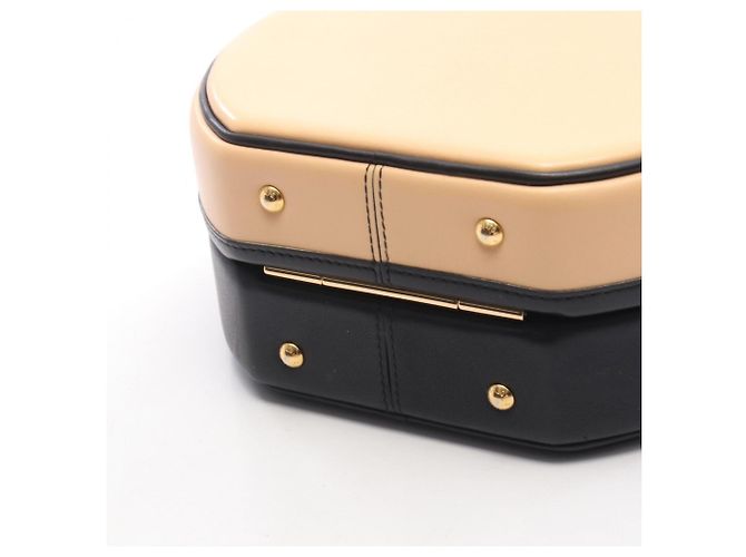 Borsa Louis Vuitton Petite Boite Chapeau Nero Beige - vista 8