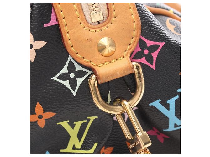 Borsa a mano 2-Way Louis Vuitton Courtney MM Monogram Multicolor Noir Nero Multicolore - vista 12