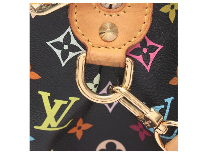 Borsa a mano 2-Way Louis Vuitton Courtney MM Monogram Multicolor Noir Nero Multicolore - vista 13