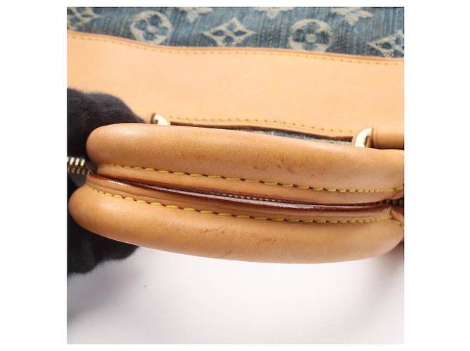 Borsa Louis Vuitton Neo Speedy in pelle denim blu - vista 12