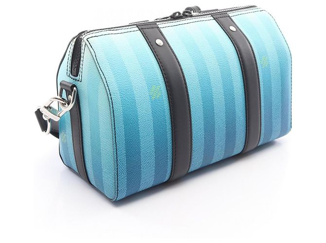 Louis Vuitton City Keepall Damier Stripe Schultertasche Blau Mehrfarben - Ansicht 2