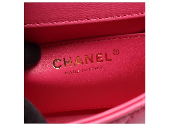 Borsa a tracolla Mini Flap Chain Chanel Matelassé Rosa - vista 4