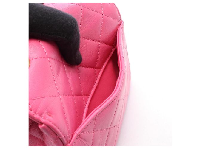 Borsa a tracolla Mini Flap Chain Chanel Matelassé Rosa - vista 6