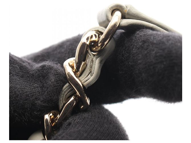 Chanel Matelassé Handtasche aus grauem Lammleder Braun - Ansicht 11