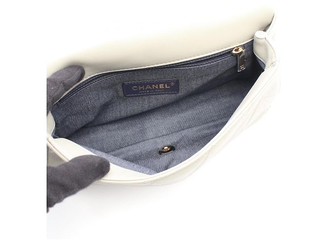Chanel Matelassé Handtasche aus grauem Lammleder Braun - Ansicht 3