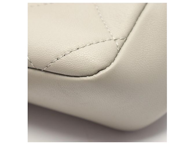 Chanel Matelassé Handtasche aus grauem Lammleder Braun - Ansicht 6