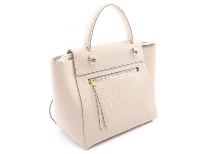 Céline Bolso de mano Celine Belt Bag Micro Castaño - vista 2