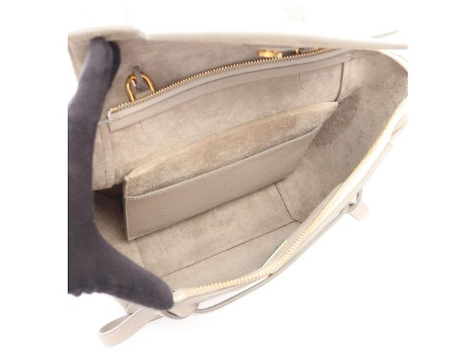 Céline Bolso de mano Celine Belt Bag Micro Castaño - vista 3
