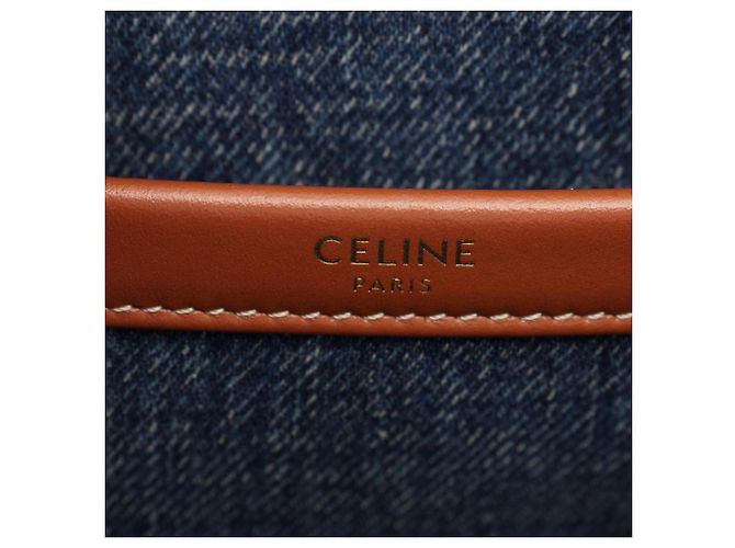 Céline Celine Small Cabas 2-Way Tote Bag Braun Marineblau - Ansicht 4