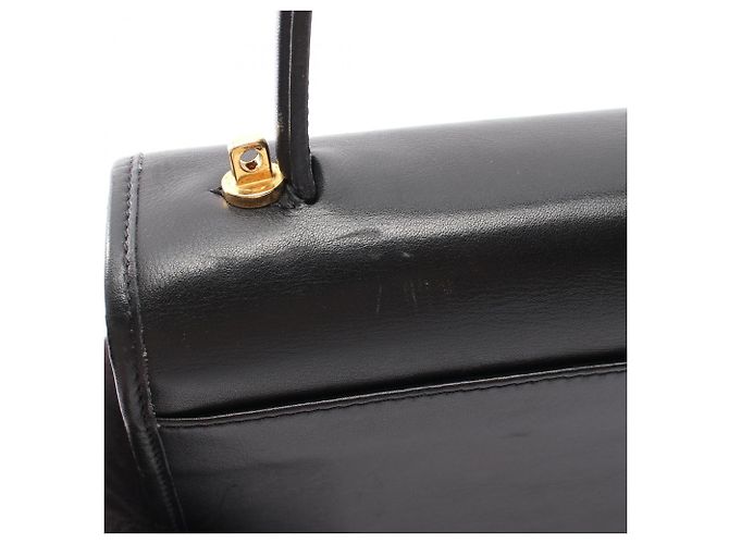 Céline Celine Gancini Handtasche aus schwarzem Leder - Ansicht 11