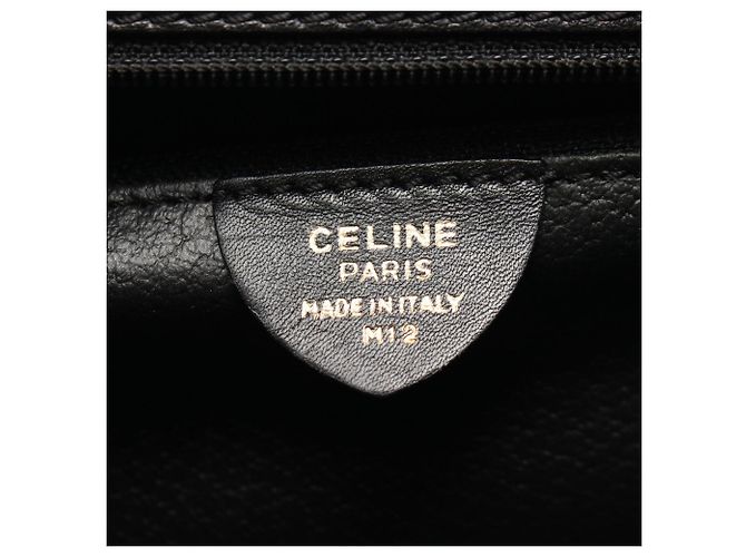 Céline Celine Gancini Handtasche aus schwarzem Leder - Ansicht 4