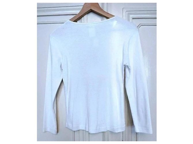 Top de algodón blanco Sonia Rykiel 'So Sonia' con strass - vista 14