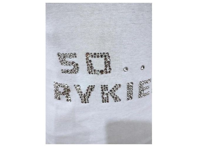 Top de algodón blanco Sonia Rykiel 'So Sonia' con strass - vista 6