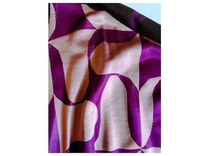 Autre Marque Custo Barcelona Violettes Cocktailkleid mit Muster Pink Lila - Ansicht 10