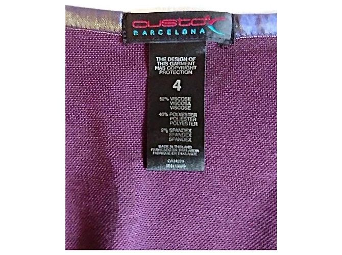 Autre Marque Custo Barcelona Violettes Cocktailkleid mit Muster Pink Lila - Ansicht 11