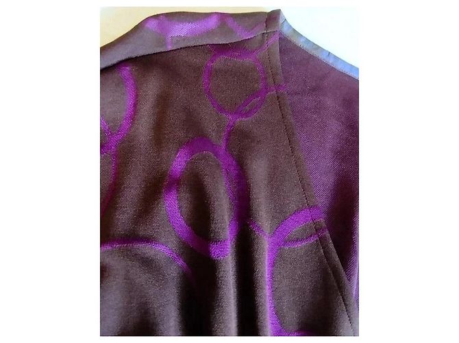 Autre Marque Custo Barcelona Violettes Cocktailkleid mit Muster Pink Lila - Ansicht 14