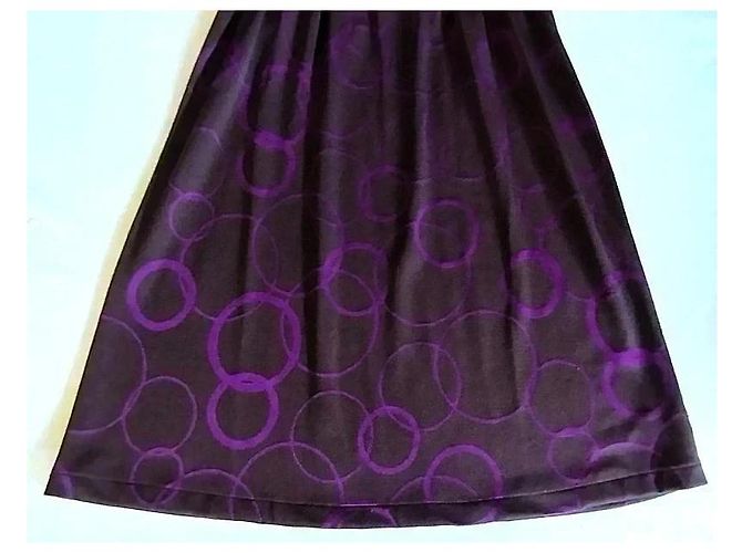 Autre Marque Custo Barcelona Violettes Cocktailkleid mit Muster Pink Lila - Ansicht 16