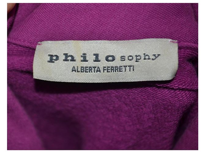Chaqueta slim de algodón morada Philosophy di Alberta Ferretti Púrpura - vista 5